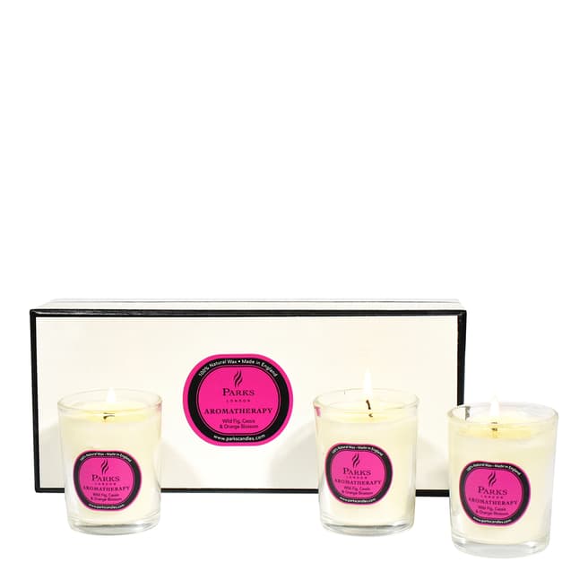 Parks London Set of Three Wild Fig/Cassis/Orange Blossom Scented Candles