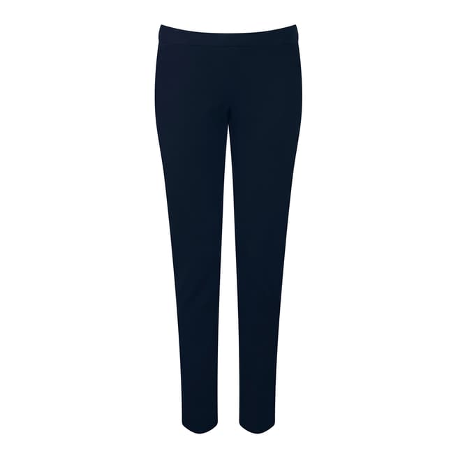 Pure Collection Navy Stretch Cotton Straight Leg Jeans