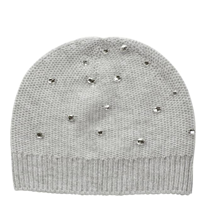 Pure Collection Grey Embellished Cashmere Hat