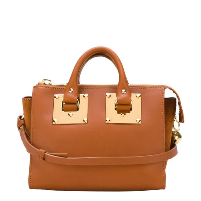 Sophie Hulme Tan Leather Mini Holmes Handbag