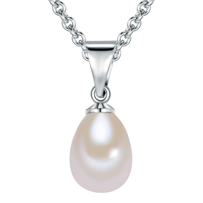 The Pacific Pearl Company White/Silver Freshwater Pearl Necklace