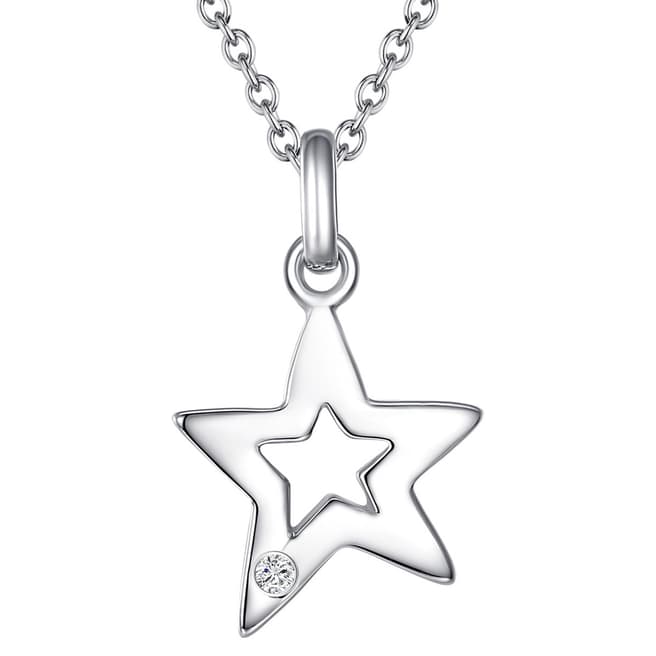 Tess Diamonds Silver Star Shaped Diamond Pendant Necklace