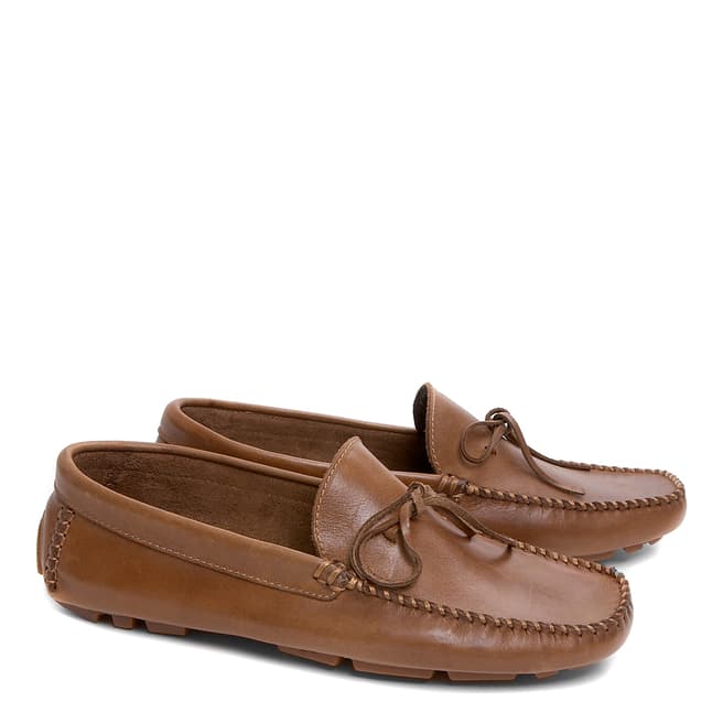 Delicious Junction Brown Leather Columbia Loafers