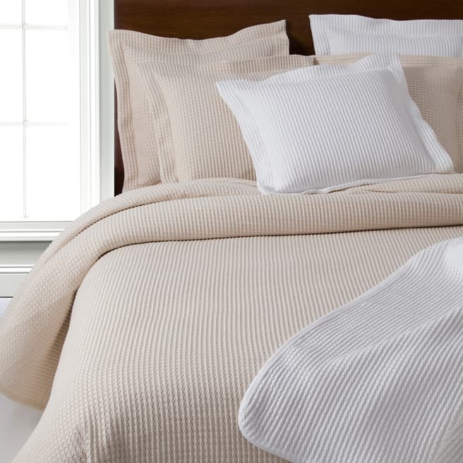 Design Port White Waffle Woven Cotton Bedspread 220 x260cm