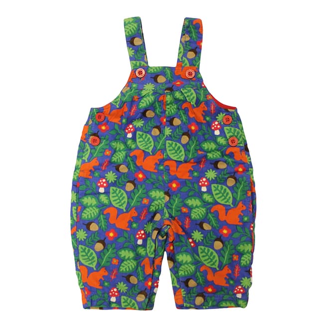 Toby Tiger Multicoloured Squirrel Cotton Cord Dungarees