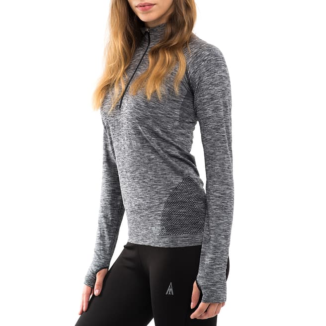 Aim High Women's Grey Melange Aim High Half-Zip Shirt