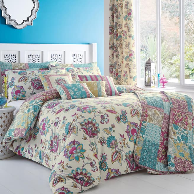 Dreams & Drapes Multicoloured Marinelli Quilted Cotton Bedspread  229 x 195cm