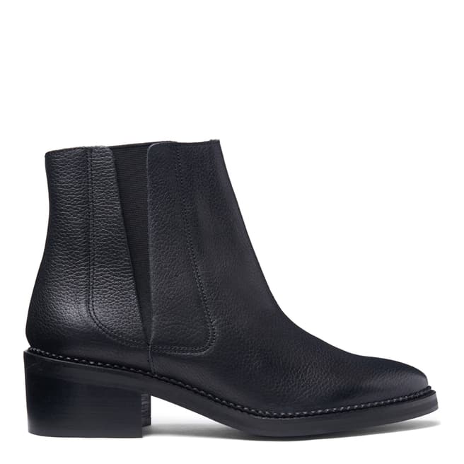 Miista Black Leather Bryce Ankle Boots