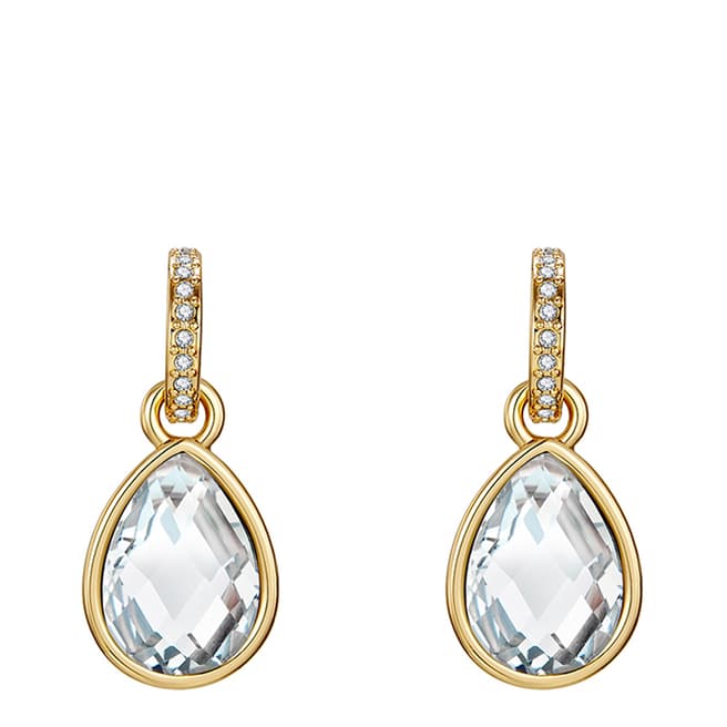 Lilly & Chloe Light Gold Swarovski Crystal Elements Drop Earrings