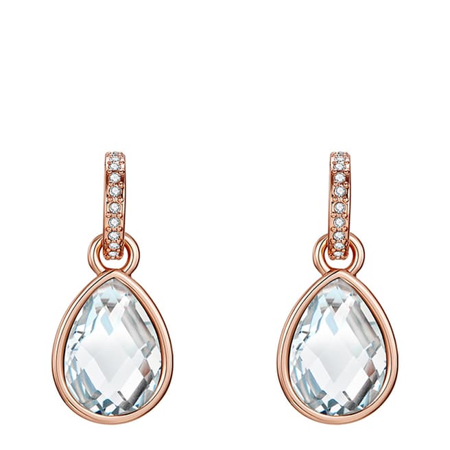 Lilly & Chloe Rose Gold Swarovski Crystal Elements Drop Earrings