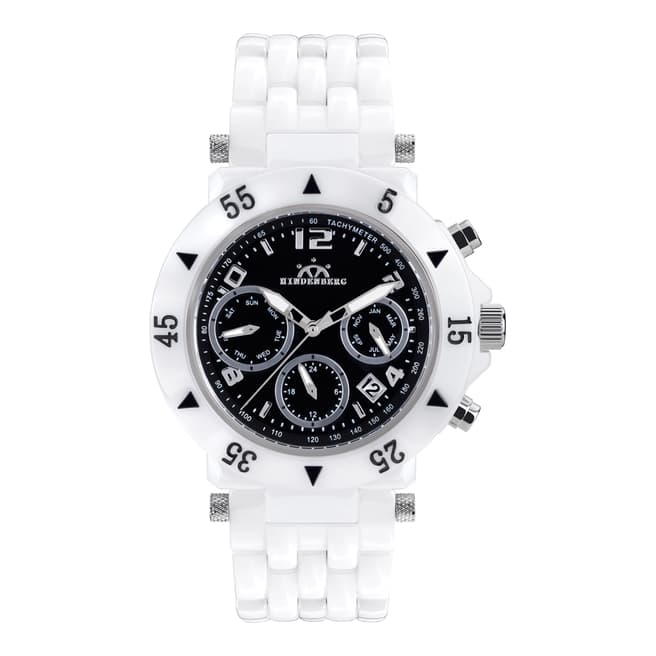 Hindenberg Men's White/Silver Stainless Steel Helldiver Watch