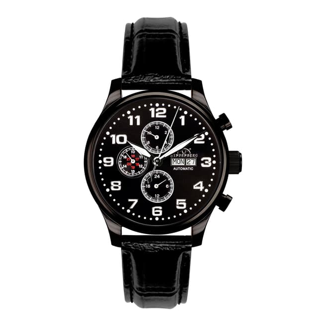 Hindenberg Men's Black Leather Excellence Watch