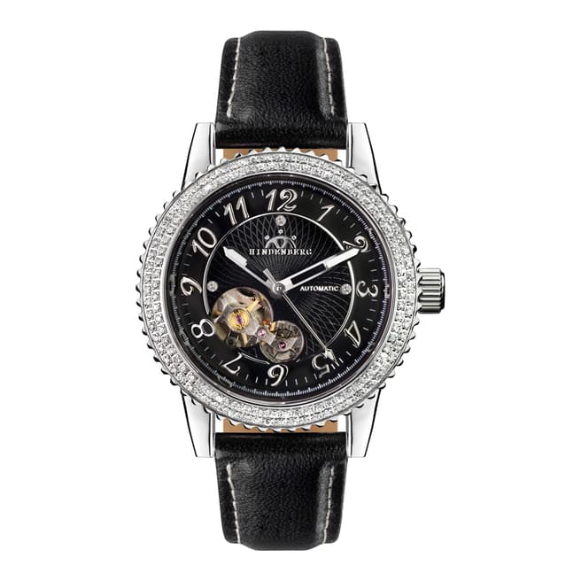 Hindenberg Women's Black  Leather Professional Lady Watch