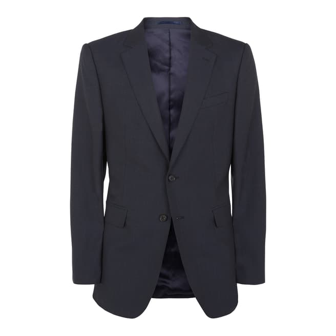 Jaeger Navy Classic Glen Check Wool Suit Jacket