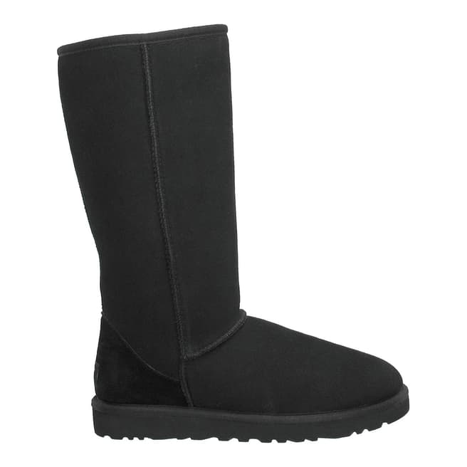 UGG Black Suede/Shearling Classic Tall Boots