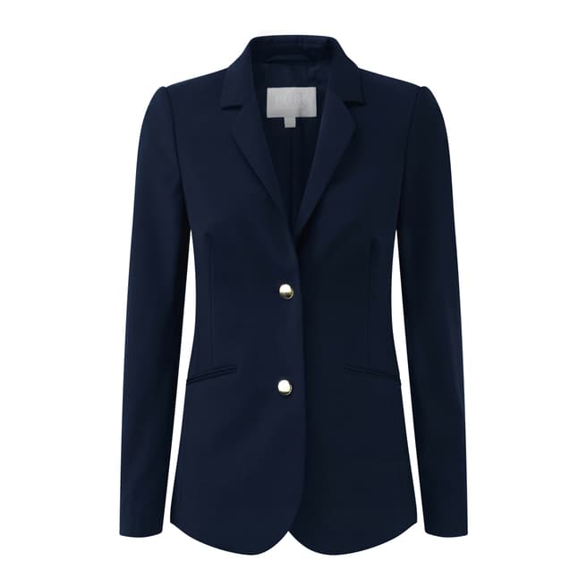 Pure Collection Navy Wool Blazer
