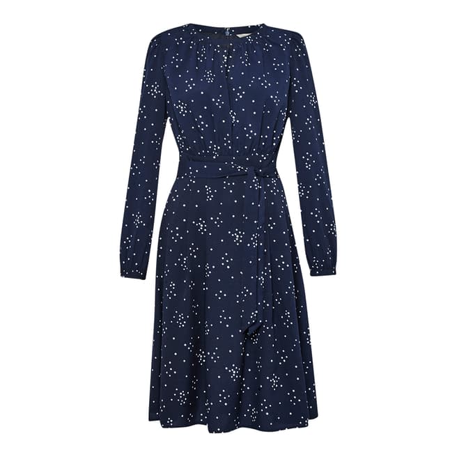 Great Plains Navy Starry Night Long Sleeved Dress
