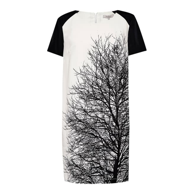 Great Plains Black/White Oak Tree Print Dress