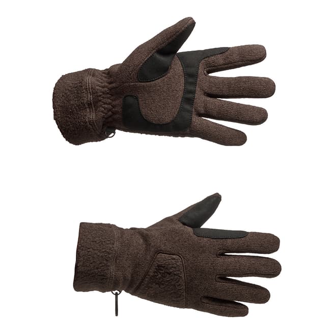 Jack Wolfskin Black Unisex Caribou Gloves