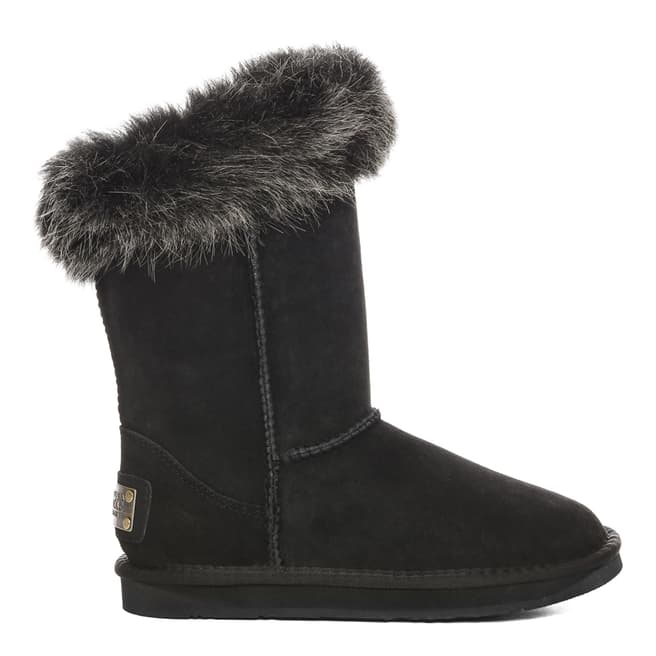 Australia Luxe Collective Black Suede Foxy Shearling Boots
