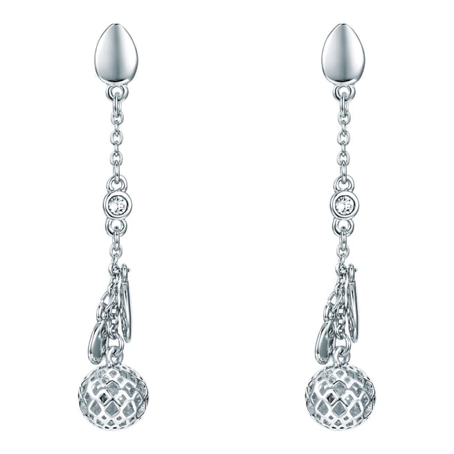 Saint Francis Crystals Silver Swarovski Crystal Elements Drop Earrings