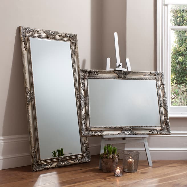 Gallery Living Wilkie Rectangle Mirror, Antique Silver