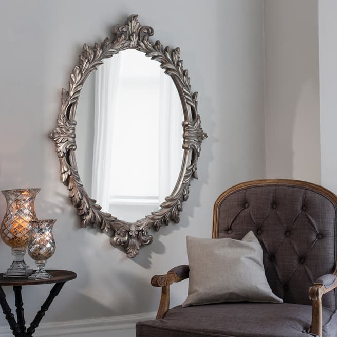 Gallery Living Silver Marland Wall Mirror 127x88cm