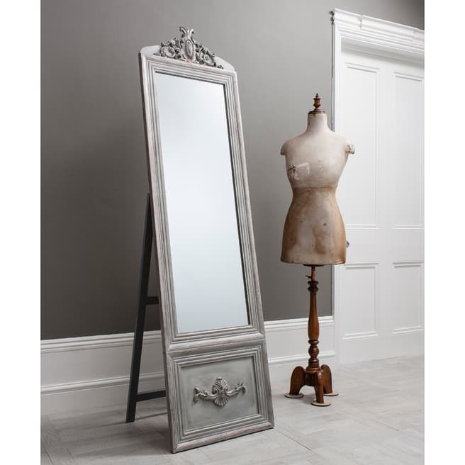 Gallery Living Silver Cheval Belvedere Vintage Mirror 192x52cm