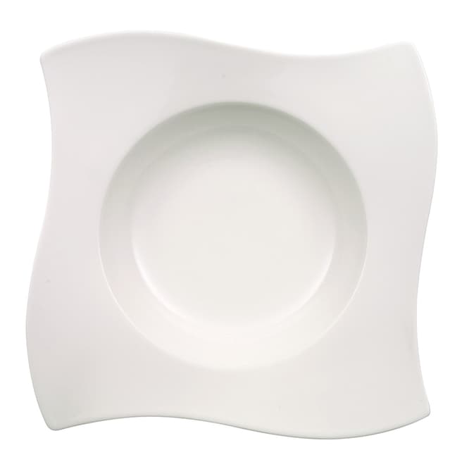 Villeroy & Boch Set of Four White NewWave Premium Porcelain Pasta Plates 28cm