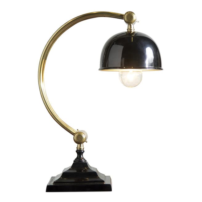 Culinary Concepts Antique Brass Small Curve Study Lamp