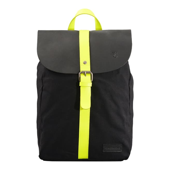 Forbes & Lewis Black/Yellow Littlehampton Canvas Backpack