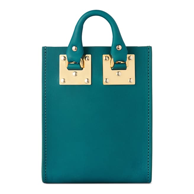 Sophie Hulme Jewel Green Micro Albion Leather Tote