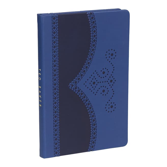 Ted Baker Blue A5 Blue Brogue Notebook 21 X 14.5cm