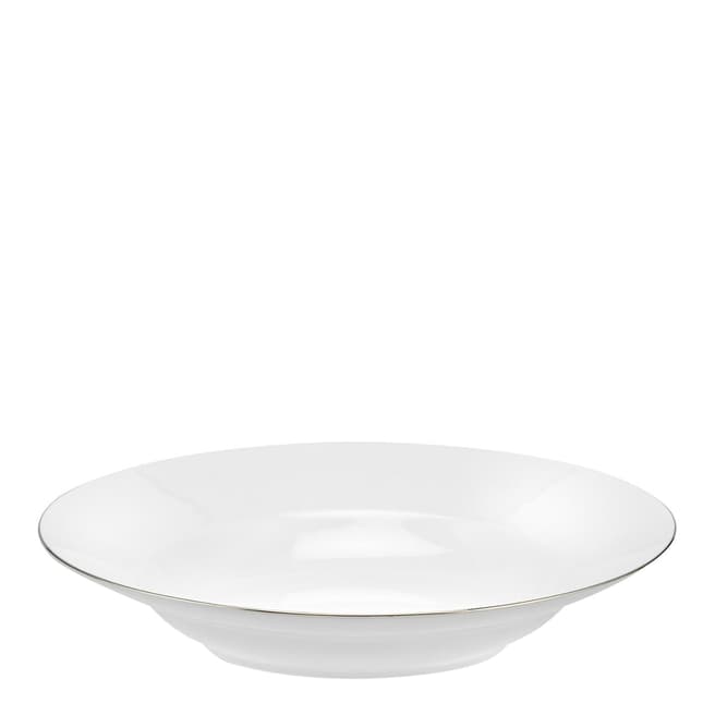 Royal Worcester Set of 4 White Platinum Serendipity Fine Bone China Soup Plates