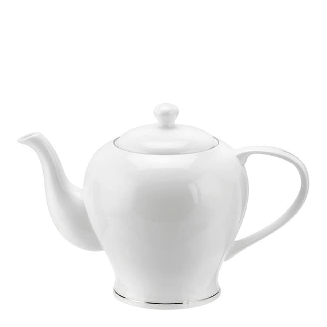 Royal Worcester White Platinum Serendipity Fine Bone China Teapot