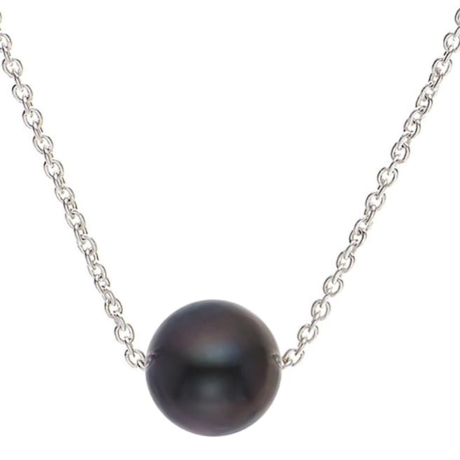 Perlinea Pearls Black Tahitian Pearl Beaded Pendant Necklace