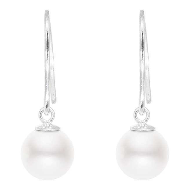 Mitzuko White Freshwater Pearl Drop Earrings