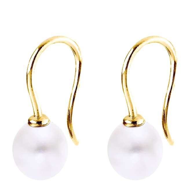 Just Pearl White Freshwater Pearl Drop Earrings