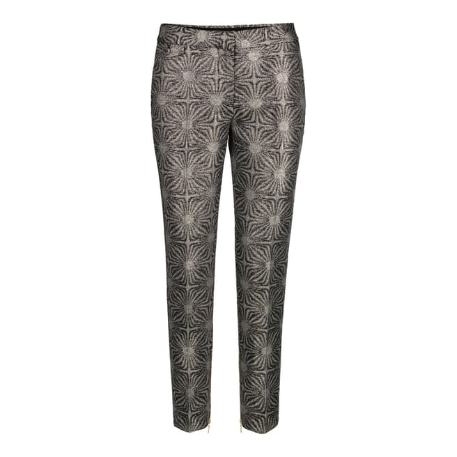 DAY Birger Et Mikkelsen Silver Geometric Print Wool Blend Trousers