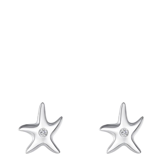 Tess Diamonds Silver Starfish Diamond Stud Earrings