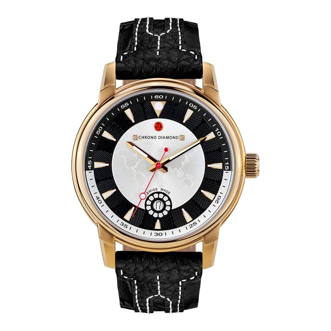 Chrono Diamond Men's Swiss Black Nereus Watch