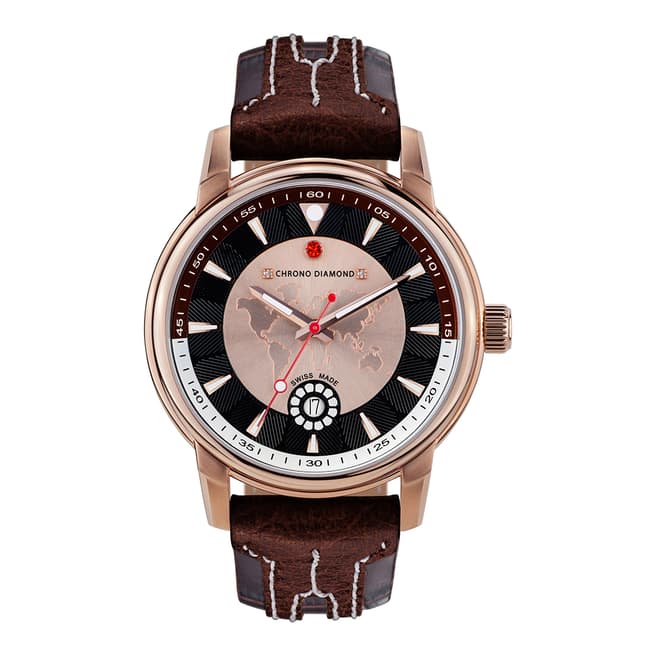 Chrono Diamond Men's Swiss Brown Nereus Watch