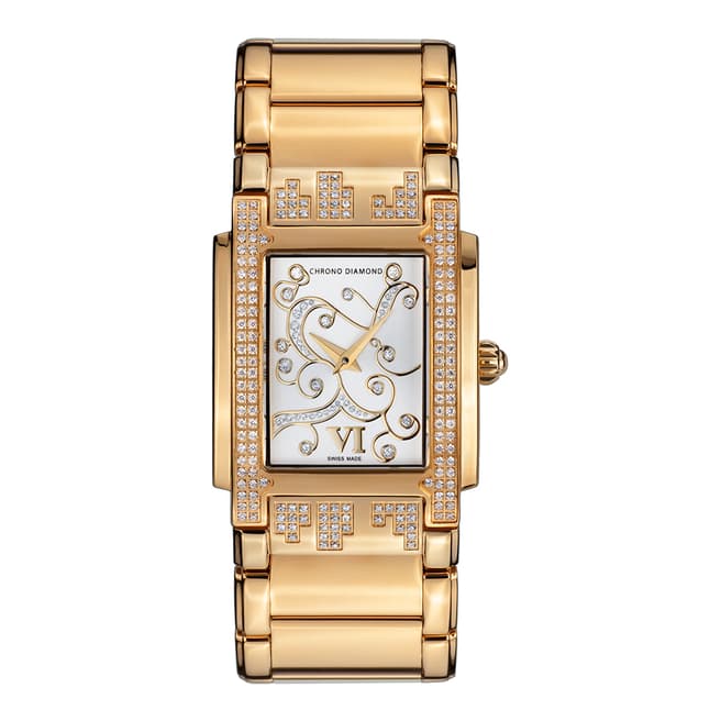 Chrono Diamond Women's Swiss Gold Lenya Watch