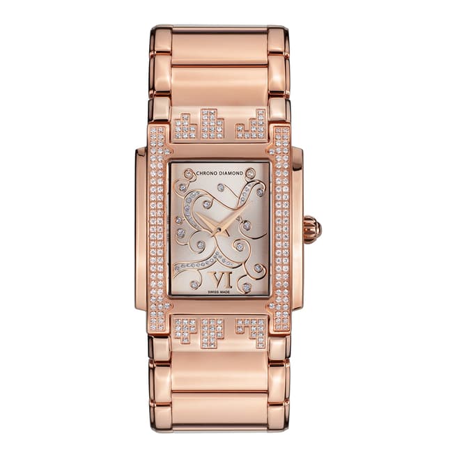 Chrono Diamond Women's Swiss Rose Gold Lenya Watch