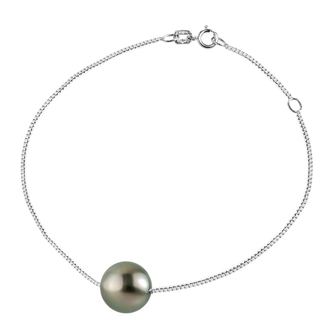 Ateliers Saint Germain Silver Black Tahitian Style Pearl Bracelet