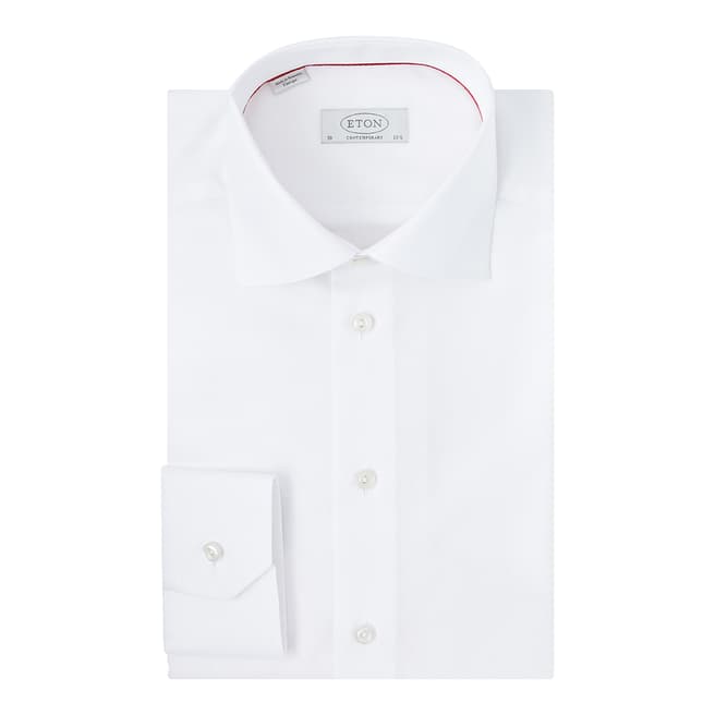 Eton Shirts White Contemporary Fit Long Single cuff Sleeve Shirt