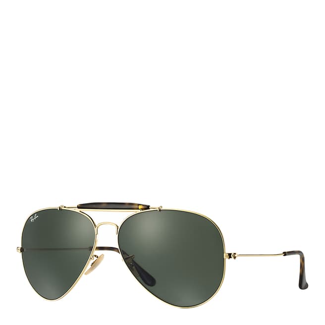 Ray-Ban Unisex Gold/Brown La Havana Outdoorsman Sunglasses 62mm