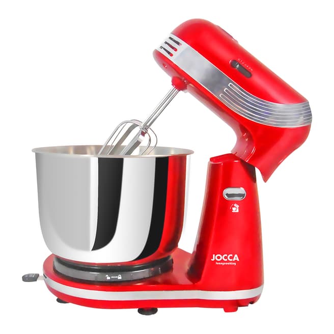 Kitchen Gadgets Red Stainless Steel Stand Mixer