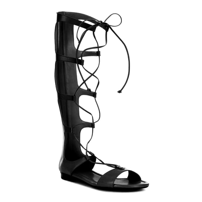 Michael Kors Black Sofia Leather Gladiator Sandal