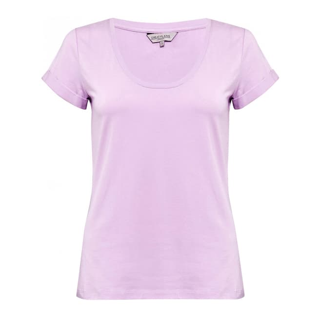 Great Plains Pink Opal Primrose Stretch Scoop Neck T-Shirt